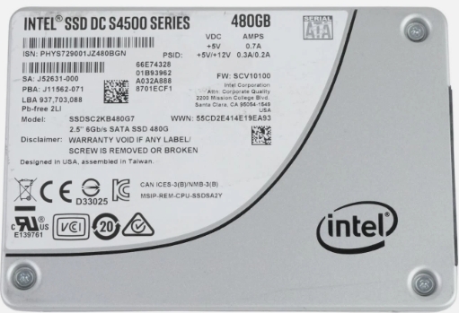 Intel SSD DC S4500 480GB
